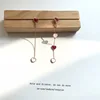 Creative And Sweet Heart Shape Earrings Simple Asymmetric Long Tassel Earrings For Girls