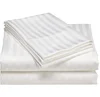 Fashion hotel bedding sheets 1cm 3cm striped cotton white bed cover with pillowcase sheets