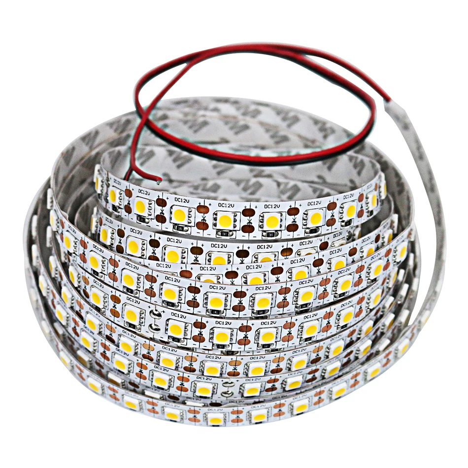 5050 flexible non-waterproof rgb single color 3500k 6w/meter led strip oem