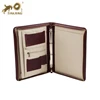 Customized Logo Zipper A4 PU/PVC Portfolio with handle and 4 holes ring binder
