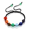 Women Jewelry Adjustable Rope Weaving Bracelets Agate Bead Bangle Lava Rock Stone Beads 7 Chakra Bracelet Romantic Bracelet