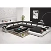 modern black and white living room moden leather sofa