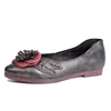 Hot Sell Vintage Flower Design Slip on Style Women's Shoes Flats