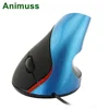 Animuss Ergonomic Vertical Mouse Optical USB Wired Mice 1600 DPI 5 Buttons Gaming Mouse Laptop Computer 5.58ft Cord