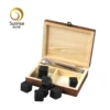 Best Natural Customized Unique Barware Glasses Whiskey Ice Stones Wooden Gift Box