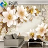 Guangzhou factory supply waterproof flower print bedroom art 8d embossed surface 3d shop wallpaper