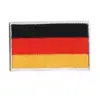 Promotional Custom Mini Self-Adhesive Merrow Embroidery Australia Japan Germany Country Flag Embroidery Patch
