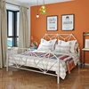 luxury indian metal double bed designs and bed side drawer from furniture factory