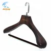 dark brown broad shoulder suit hanger wooden
