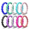 Latest Custom Expandable Ring Bands Rubber Engagement Finger Silicone Wedding Ring Women