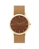 Original Wood Grain Dial Private Label Minimalistic Stainless Steel Watch Genuine Leather Material Wrist Watch Bands