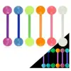 Flexi Glow In The Dark Tongue Bars Piercing Flexible Bar Tongue Nipple Ring