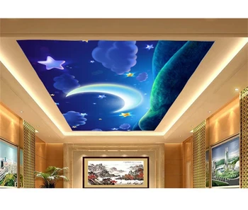 3d Magic Moon Design Ceiling Decorative Wallpaper Mural Night Sky Design Buy 3d Magic Moon Ceiling Wallpaper Mural Ceiling Decorative