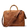Luojia Leather Laptop bag and cases hard bags soft bag unisex full grain leather briefcase for lawyers Multi-function