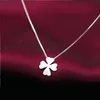 2019 925 Sterling Silver Four Leaf Clover Pendant Jewelry Accessories Women Necklace