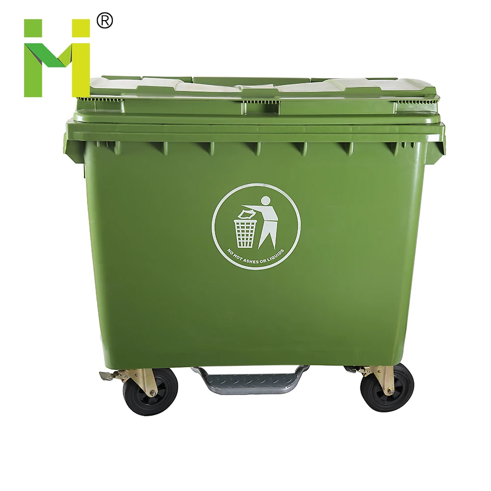 
660 l 1100l pedal wheeled pharmaceutical waste container 
