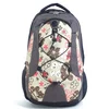 Thick Foam Padded Full Floral Printing Laptop Backpack with Front Elastic Cord Helmet Carrier