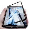 2019 newest product Tempered Glass Full Cover Mobile Phone Protection Case Cel Phone Case Magnetic Metal Phone Case For iphone