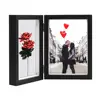 High Quality Cheap MDF Custom Double Hinged Vertical Picture Wood Picture Photo Frames with Glass Front