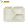 New Arrival Sugarcane Tray 3 Compartment Biodegradable Lunch Tray for Restaurant