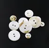 Manufacturers custom wholesale single-side white two-eye shell button diy handmade button
