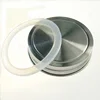 Removable Stainless Steel Mason Jar Lid Silicone Seals Lid For Regular Mouth Mason jars