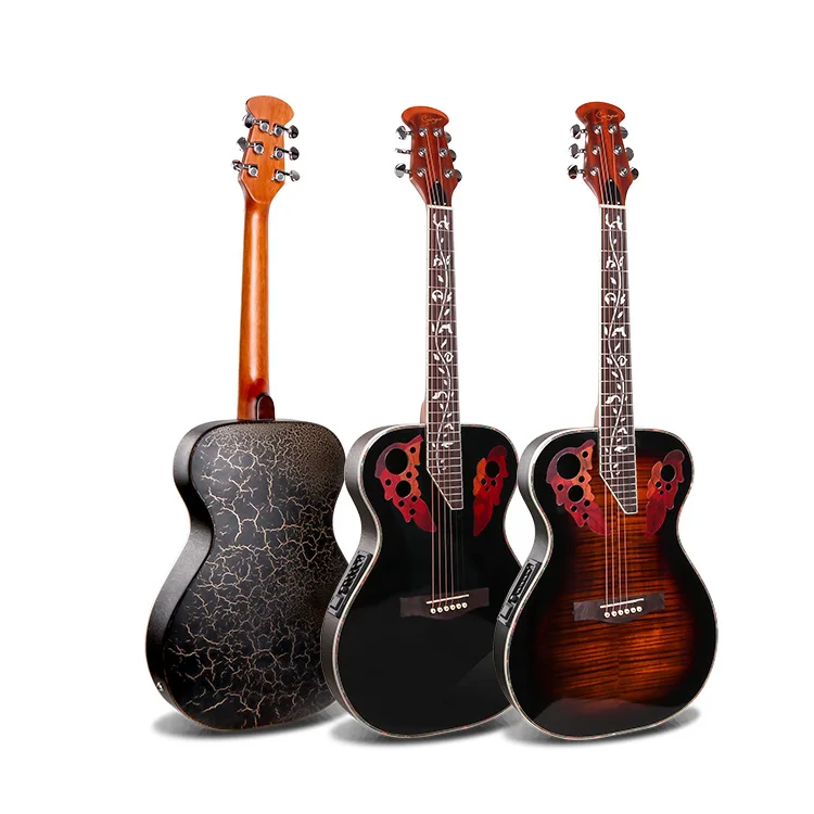 36 Inch Ovation Acoustic Electric Guitar - High-Gloss Quality