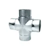 inox stainless steel AISI304 316 four way cross elbow and handrail cross elbow for staircase balcony fence veranda railing