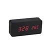Fangjuu Low Price Mini Wooden Desk Clock 3d Display Small Led Digital Wooden Alarm Clock
