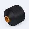 High Quality DTY SIM dope dyed Black Recycled polyester sewing thread weft Yarn for woven label