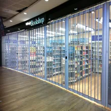 Thương mại Trượt Polycarbonate Pha L&ecirc; Gấp An Ninh Cửa