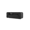Hot sale Durable three seat living room furniture black cover sofa