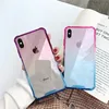 Good Quality Transparent Back cover gradient color TPU phone case for Iphone XS MAX