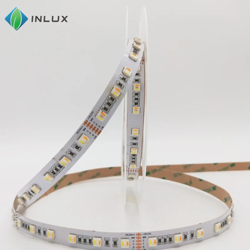 DC24V 12V smd 5050 5 in 1 60leds/m 12mm 5 colors in 1 led rgb cct colorful changing  rgbww led strip