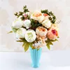 Unique style 13 Heads Quality Artificial Cabbage Rose peony For Bride Bouquet