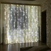 wall Twinkle 300 LED Window Curtain String Light for Wedding Party Home Garden Bedroom Outdoor Indoor Wall Decorations