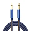 Jean Fabric Braided Nylon 3.5mm AUX audio Cable Applied to Car Stereo Audio