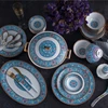 top quality luxury gold line bone china dinnerware