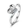 Romantic Breathtaking Love Heart Wedding Dish Sterling Silver Ring