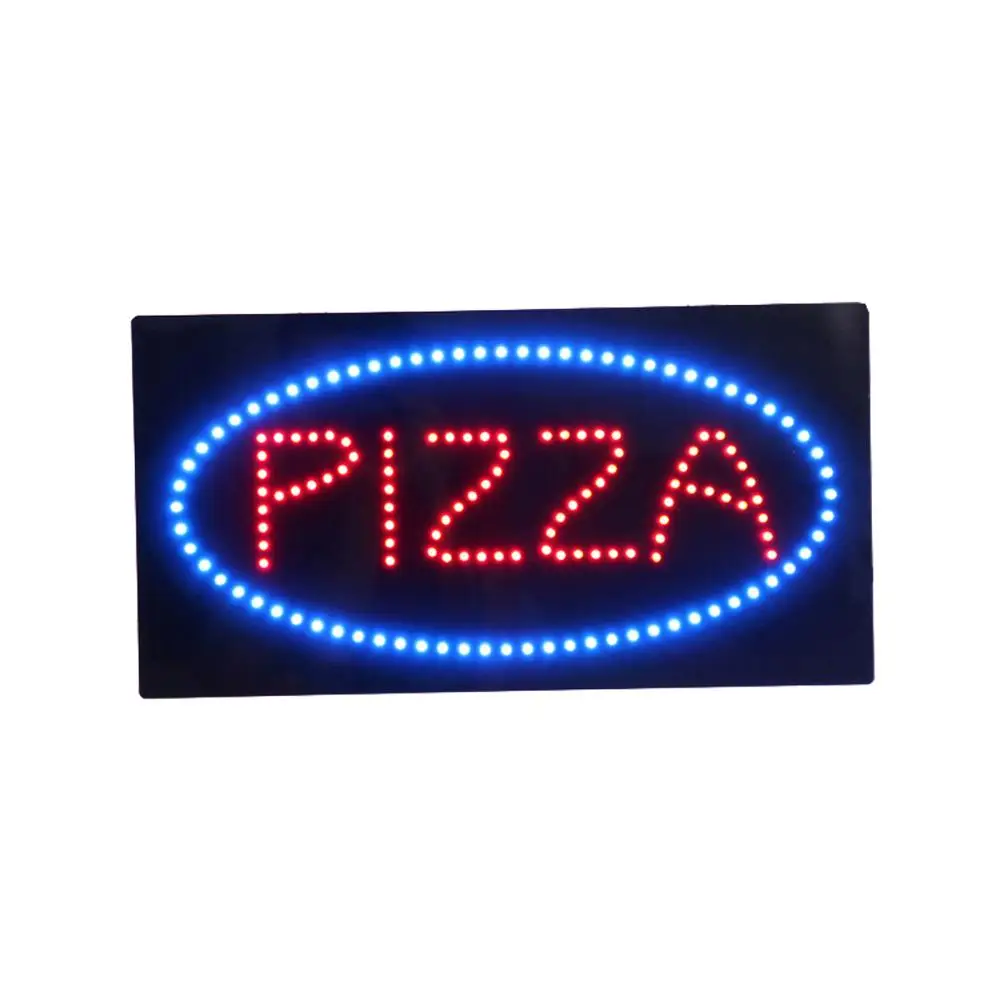 9x19 Inches Bright LED Open Sign Electronic Lighted Signs for Pizza Shop, Window, On/Off/Flashing Modes