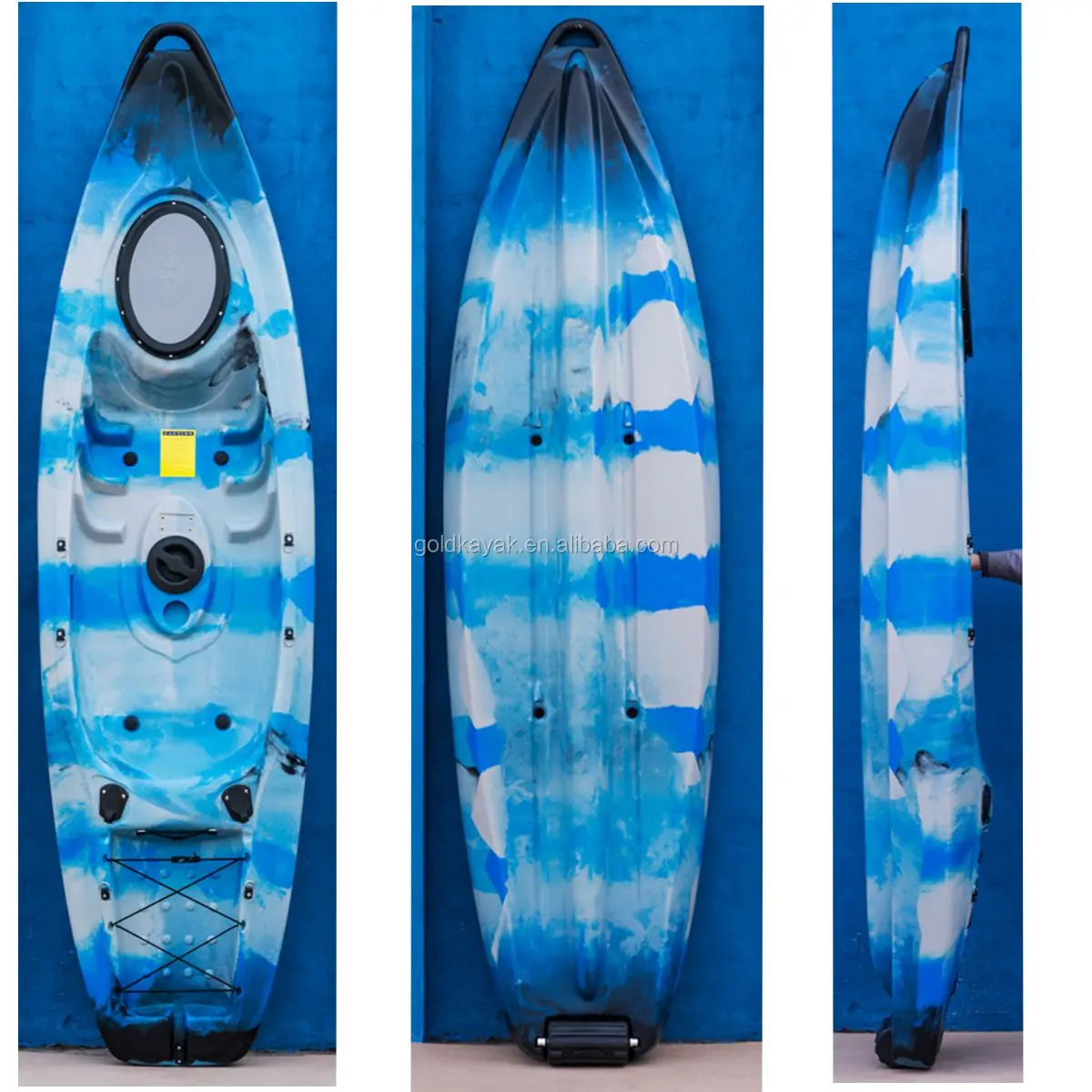 Large Kayak Factory Plastic Single Sit On Top Fishing Kayak With Wheel