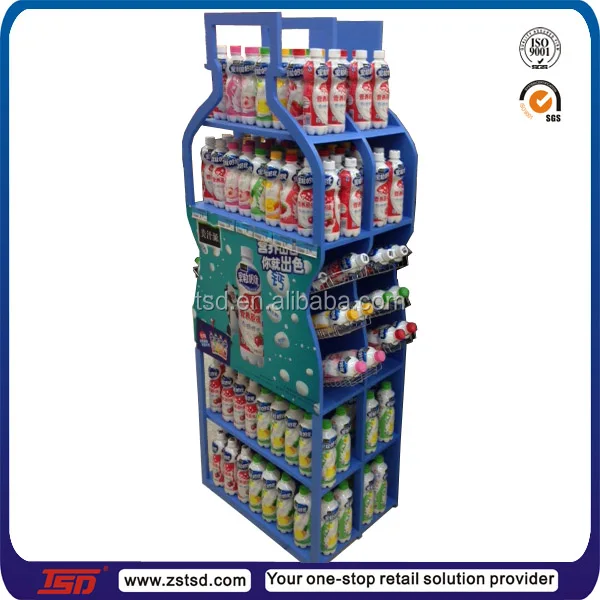 Tsdm877 Energy Drink Display,Retail Store Floor Stand Soft Drink Rack