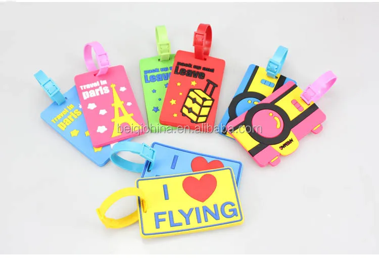 Durable Prevent Luggage Missing Pvc Luggage Hang Tag/travel Bright Colored Luggage Tags