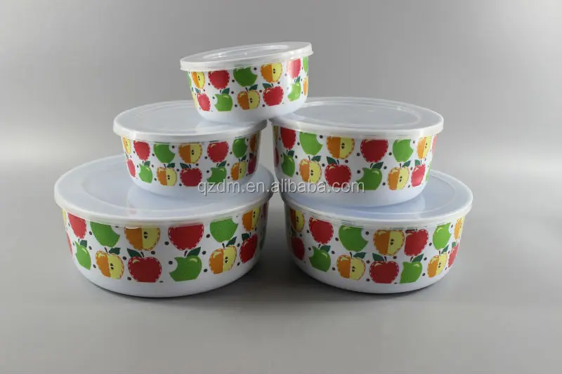 Cheap 5PC Melamine Round Bowl Set With Lid