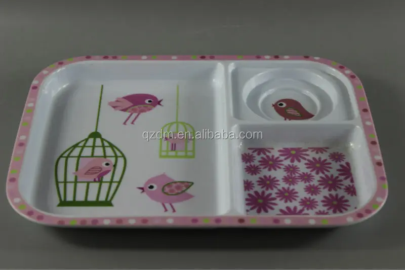 Kids 3 Section Square Plate