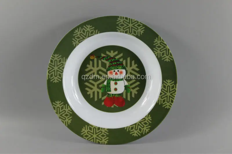 Christmas Melamine Soup Plate/Reusable Plastic Deep Plate