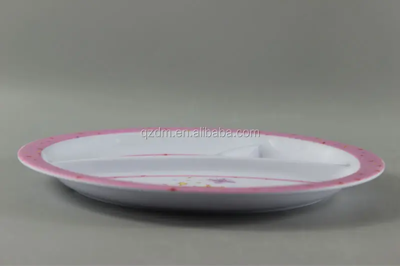 Plastic/Melamine 3 Section Plate For Babies