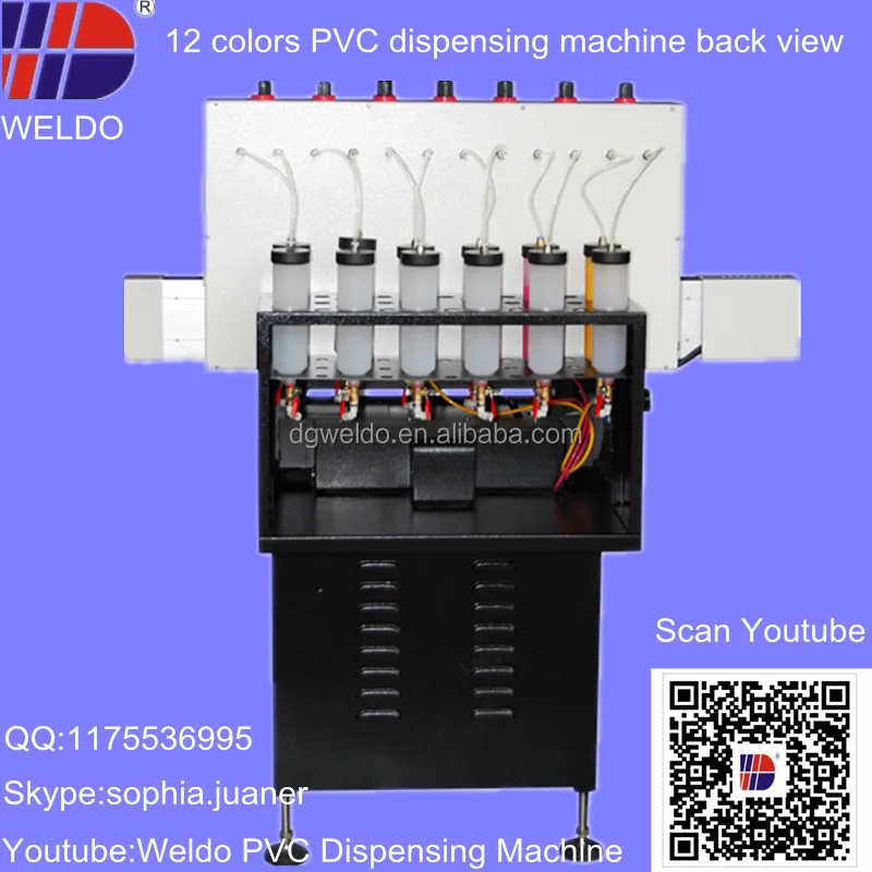 Automatic dropping machine for soft pvc key chain