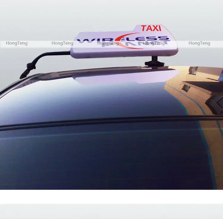 New magnet or pull hook type led auto slim taxi top ad