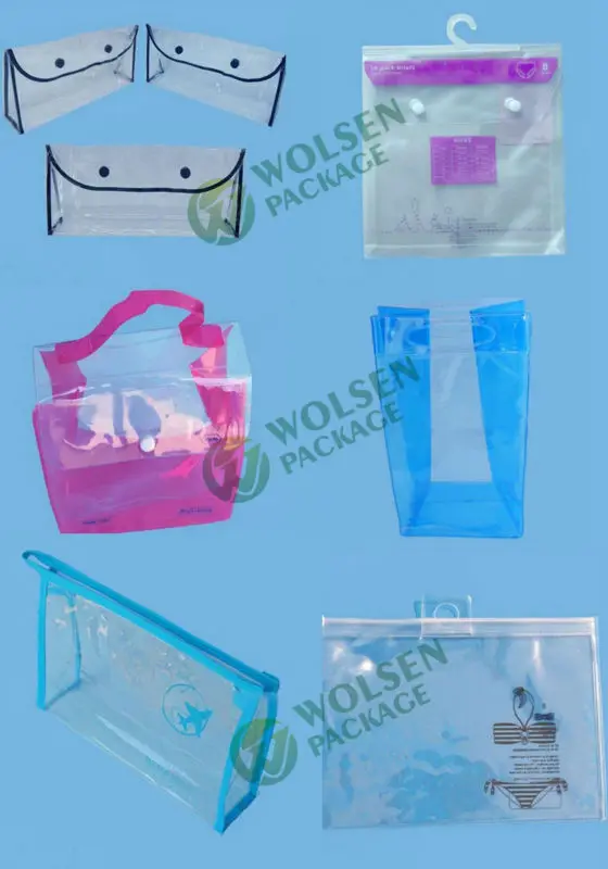 2018 Clear Pvc Bag/pvc Clear Plastic Pillow Bag /pvc Zipper Bag For